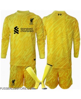 Günstige Liverpool Torwart 3rd trikot Kinder 2024-25 Langarm (+ Kurze Hosen)